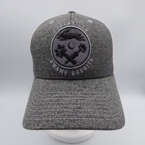 Greenville Swamp Rabbits Retro Crest Trucker Hat Fitted M Cap New Gray White